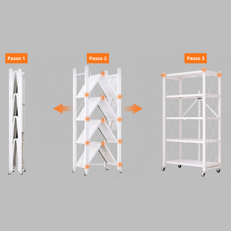 MaxOrganize™ Estantería Multifuncional Plegable